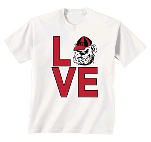 New World Graphics UGA Love Comfort Color Short Sleeve Tee Shirt White