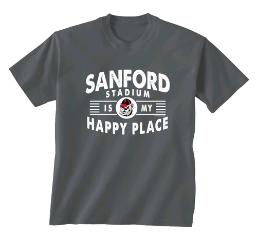 New World Graphics UGA My Happy Place Short Sleeve T-shirt