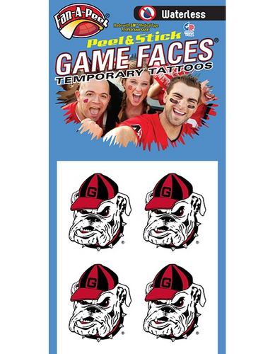 NCAA Georgia Bulldogs 4-Pack Waterless Temporary Tattoos NCAA Georgia Bulldogs 4-Pack Waterless Temporary Tattoos