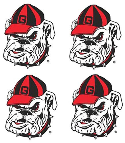 NCAA Georgia Bulldogs 4-Pack Temporary Mascot Tattoos NCAA Georgia Bulldogs 4-Pack Temporary Mascot Tattoos