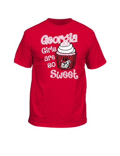 New World Graphics NCAA Toddler Youth Sweet Cupcake Georgia Girls Are So Sweet Short Sleeve T-Shirt