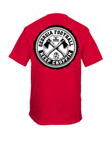 New World Graphics UGA Georgia College University Bulldogs Keep Chopping Adult Unisex Short Sleeve T-Shirt