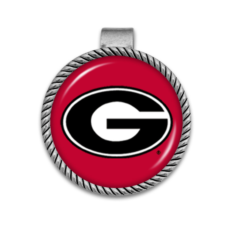 From The Heart Georgia Collegiate UGA Bulldogs Rope Edge Visor Clip