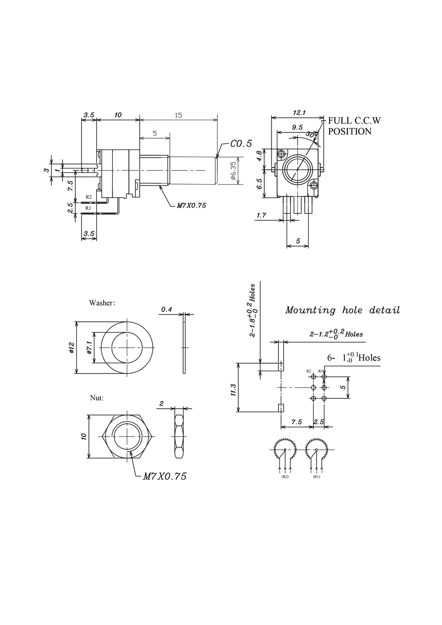 9mm Potentiometer - Dual Gang