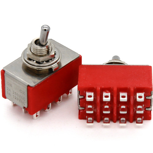 4PDT Toggle Switch ON/ON - Solder Lug 4PDT Toggle Switch ON/ON - Solder Lug