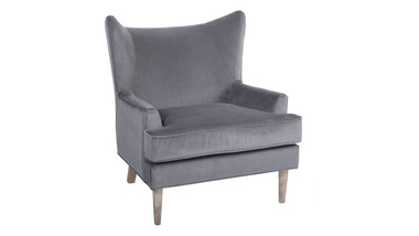 Wyatt Wingback Chair, Gray