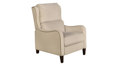Tommy Hilfiger Eddington Modern Recliner Chair with Nailheads, Two-Toned Classic Cream