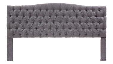Elle Decor Celeste King Size Tufted Headboard in Gray
