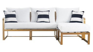 Elle Decor Mirabelle Outdoor Sectional, French Gold