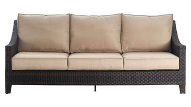 Serta Tahoe Outdoor Three Seater Sofa, Terra Brown Wicker