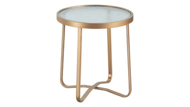 Elle Decor Mirabelle Outdoor Side Table, French Gold
