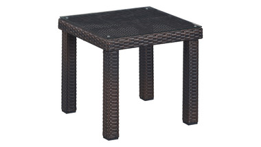Serta Tahoe Outdoor Side Table, Terra Brown Wicker