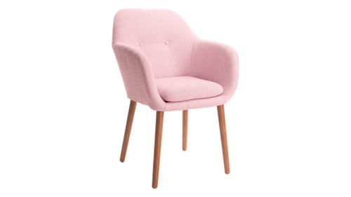 Elle Decor Roux Arm Chair, French Blush