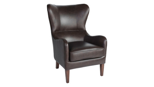 Morgan Wingback Chair, Espresso Brown