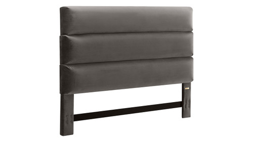 Tommy Hilfiger Sutton Upholstered Headboard, King Size, Light Gray Velvet