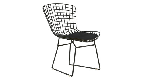 Elle Decor Holly Wire Chair, Noir Black, Set of 2
