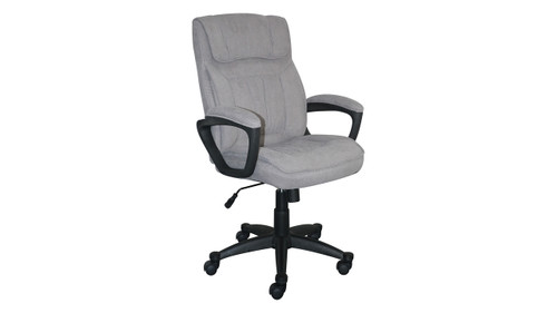 Serta Style Hannah I Office Chair, Comfort Light Gray Microfiber