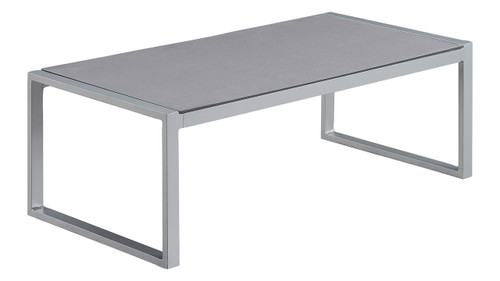 Elle Decor Tropez Outdoor Coffee Table, French Gray Pebbled Glass