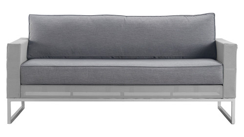 Elle Decor Tropez Outdoor Mesh Sofa, French Gray Mesh