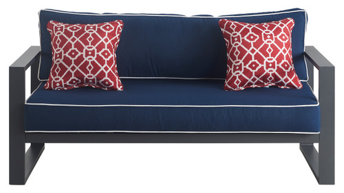 Tommy Hilfiger Monterey Outdoor Sofa, Gray Gunmetal