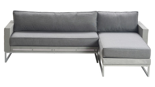 Elle Decor Tropez Outdoor Mesh Sectional, French Gray Mesh