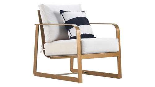 Elle Decor Mirabelle Outdoor Arm Chair, French Gold