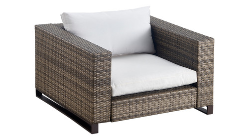 Tommy Hilfiger Oceanside Outdoor Arm Chair, Coastal Gray Wicker