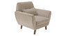 Elle Decor 24" Mid-Century Modern Amelie Arm Chair in Beige