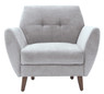 Elle Decor 24" Mid-Century Modern Amelie Arm Chair in Light Gray