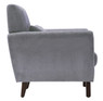 Elle Decor 24" Mid-Century Modern Amelie Arm Chair in Dark Gray