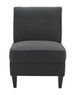 Serta Copenhagen Tufted Slipper Chair, Modern Charcoal