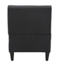 Serta Copenhagen Tufted Slipper Chair, Modern Charcoal