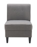 Serta Copenhagen Tufted Slipper Chair, Modern Gray