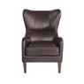 Morgan Wingback Chair, Chocolate Brown