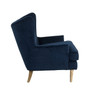 Wyatt Wingback Chair, Dark Blue