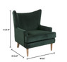 Wyatt Wingback Chair, Green