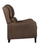 Tommy Hilfiger Eddington Modern Recliner Chair with Nailheads, Saddle Brown Faux Leather