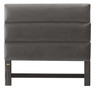 Tommy Hilfiger Sutton Upholstered Headboard, Queen Size, Light Gray Velvet