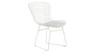 Elle Decor Holly Wire Chair, French White, Set of 2