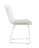 Elle Decor Holly Wire Chair, French White, Set of 2