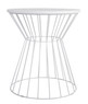Elle Decor Lulu Bent Metal Side Table, French White