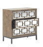 Tommy Hilfiger Hayworth 3 Drawer Mirrored Chest, Ash Gray