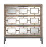Tommy Hilfiger Hayworth 3 Drawer Mirrored Chest, Ash Gray