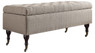 Elle Decor Collette Tufted Storage Bench in French Linen