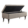 Elle Decor Collette Tufted Storage Bench in French Linen
