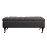 Elle Decor Collette Tufted Storage Bench in French Dark Gray