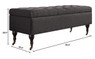 Elle Decor Collette Tufted Storage Bench in French Dark Gray
