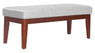 Elle Decor Claire Tufted Upholstered Bench in French Pearl Gray Velvet