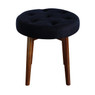Elle Decor Penelope Round Tufted Stool - Rich Navy