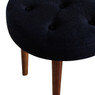 Elle Decor Penelope Round Tufted Stool - Rich Navy
